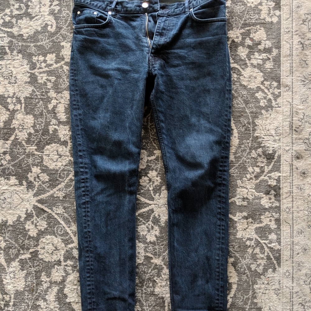 H&M skinny slim fit dark wash jeans